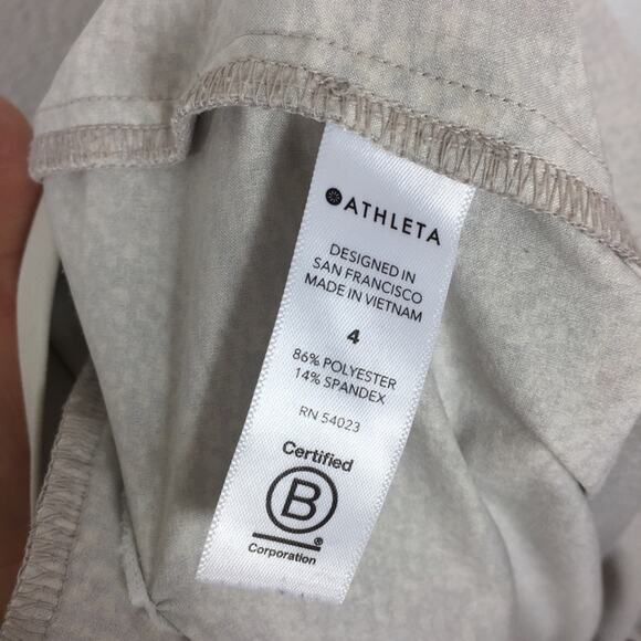 Athleta Venture Joggers Size 4 Printed Pant Viper Grey Workout Stretch Comfy - Picture 6 of 16